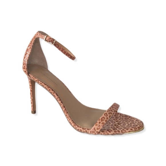 Banana Republic Shoes - Banana Republic Women's Juliette Tan Animal Print Ankle Strap Heels